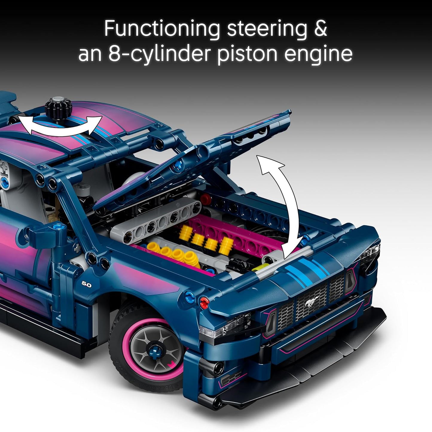 LEGO Brinquedo Technic Custom Garage Ford Mustang GT – Kit de Modelo com Motor V8, Direção HOG e Peças de Carroceria Intercambiáveis – Ideia de Presente de Aniversário para Meninos a partir de 10 Anos – 42236