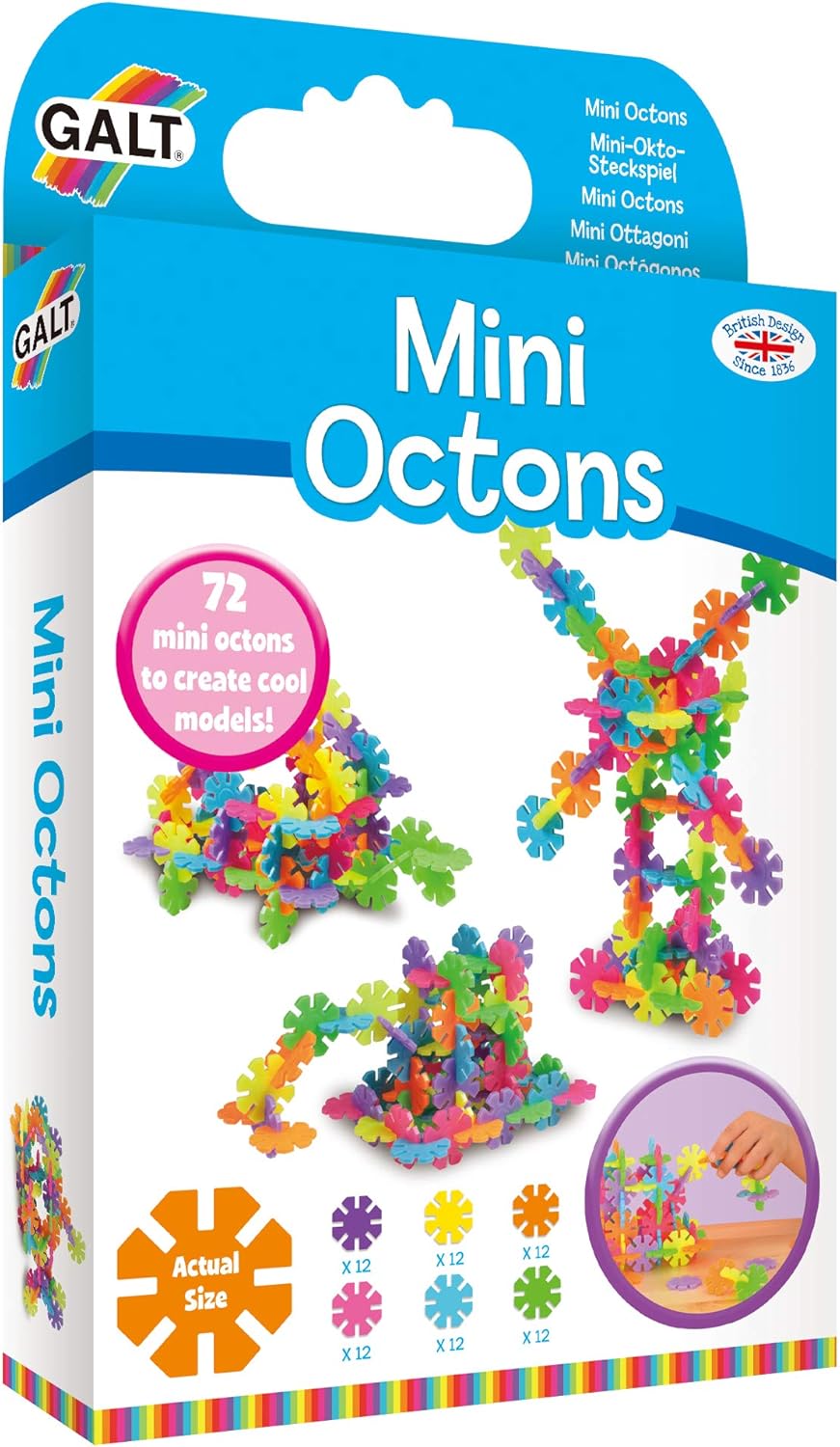 Galt Mini Marble Run, Kit de Construção Marble Run e Brinquedos Mini Octons Kit de Artesanato para Crianças