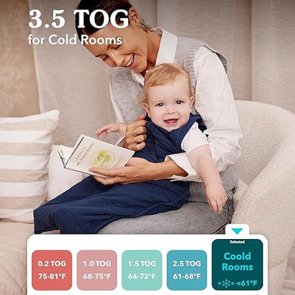 Love To Dream™ Saco de Transição Swaddle UP™ | Extra quente, ajuste perfeito com abas removíveis | 3,5 Tog Ideal para inverno e outono (14–16 °C) | Algodão lavável à máquina e zíper duplo