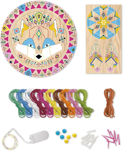 Janod - Caça-abelhas iluminado para criar e pendurar - Cordão - Pilhas incluídas - Les Ateliers Déco - Faça você mesmo - Kit de lazer criativo para crianças - Motricidade fina e concentração - A partir de 8 anos - J09161