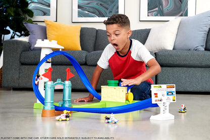 Hot Wheels Conjunto de Pista Mario Kart Circuit Slam com Veículo Mario Kart, Brinquedo Inspirado no Videogame para Crianças e Fãs a partir de 3 Anos, HGK59