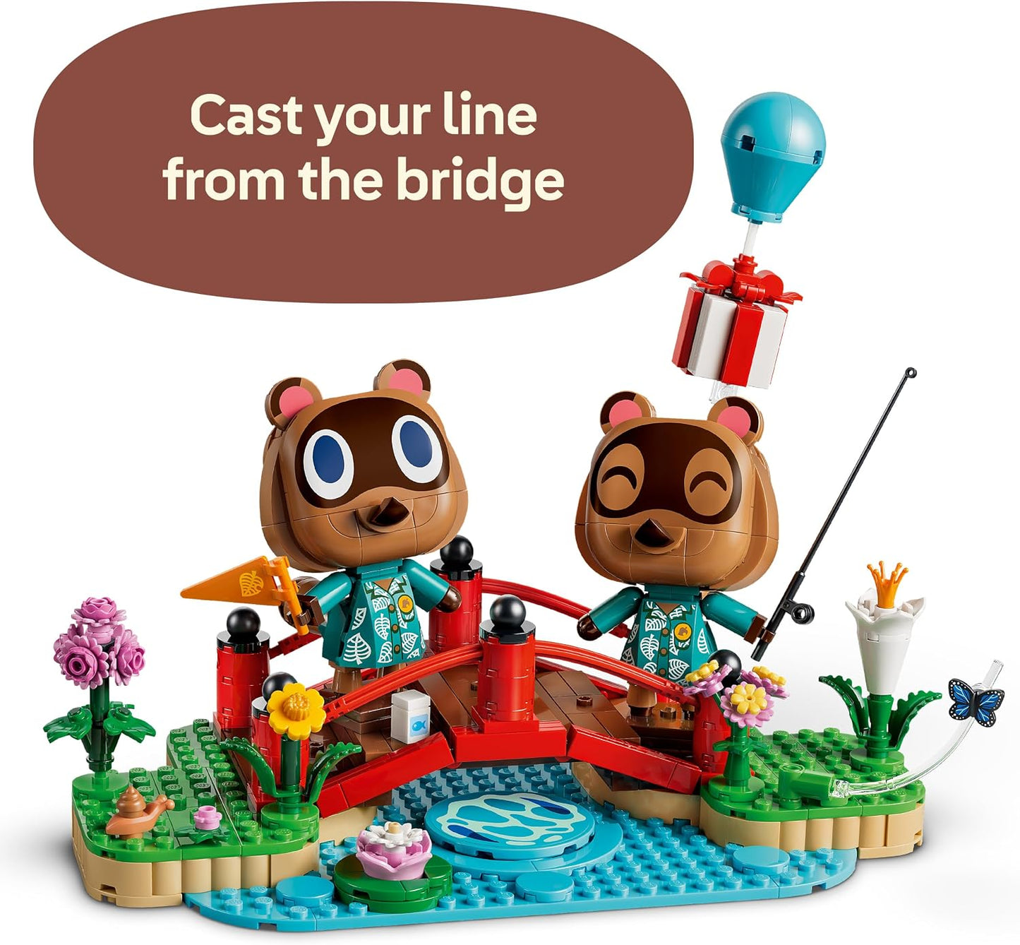 LEGO Animal Crossing – O Dia de Diversão de Timmy e Tommy – Bonecos de Guaxinim com Acessórios – Decoração de Quarto Infantil – Presente de Games para Meninas e Meninos a partir de 10 Anos – 77059