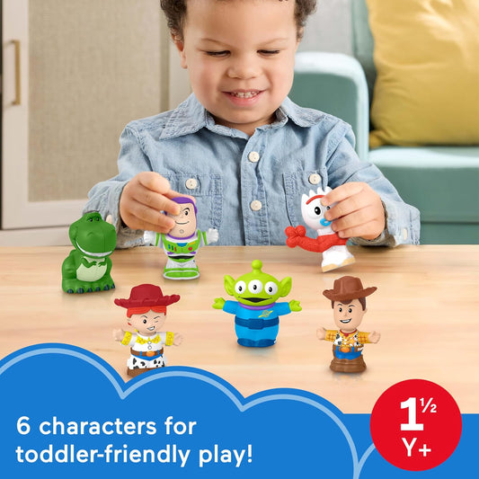 Fisher-Price Conjunto de figuras Little People Disney Pixar Toy Story para crianças em idade pré-escolar (a partir de 18 meses), JLM24
