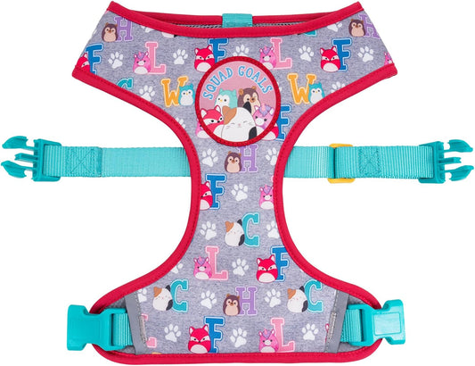 Squishmallows Arnês para animais de estimação Original Squad Goals (tamanho médio) - Roupa oficial para animais de estimação da Jazwares