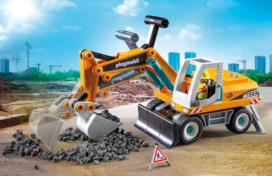 Playmobil | Heróis de Ação | Escavadeira Grande | Brinquedo de Construção para Crianças | Conjunto de Escavadeira | Brinquedo para Crianças a Partir de 4 Anos | 71749