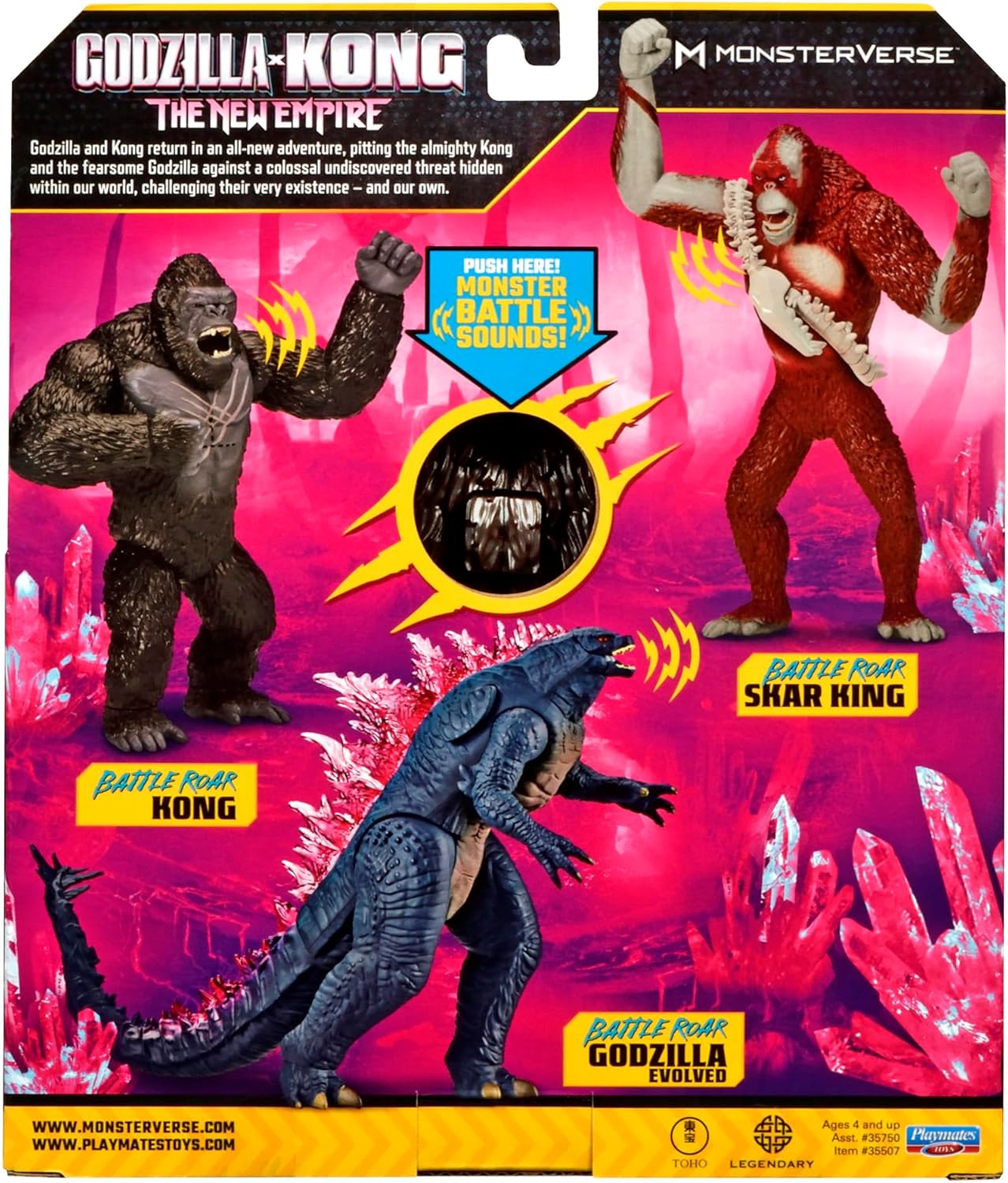 Godzilla x Kong: The New Empire, brinquedo autêntico de figura de ação Battle Roar Kong de 7 polegadas, personagem icônico do filme colecionável em embalagem exclusiva de edição limitada, brinquedo adequado para maiores de 4 anos