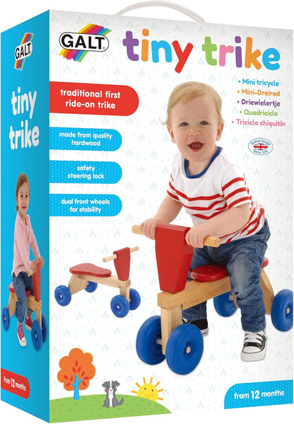 Galt Toys, Triciclo Pequeno, Triciclo de Madeira para Bebês, Idades 1 Ano ou Mais