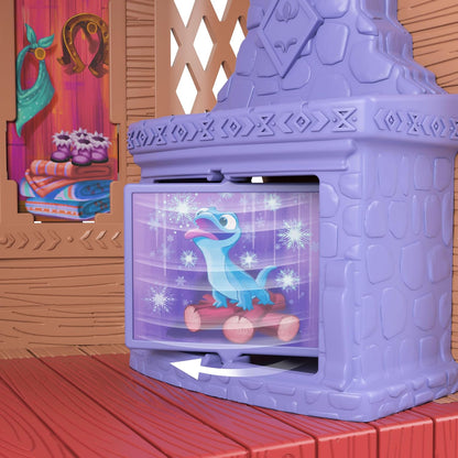 Mattel Conjunto de Brinquedo e Mini Boneca Disney Frozen Elsa e Animais de Inverno | 10 Áreas de Brincadeira, 3 Figuras de Animais e 8 Acessórios, Linha Storytime Stackers, Inspirado nos Animais de Arendelle de Disney Frozen, JFG28
