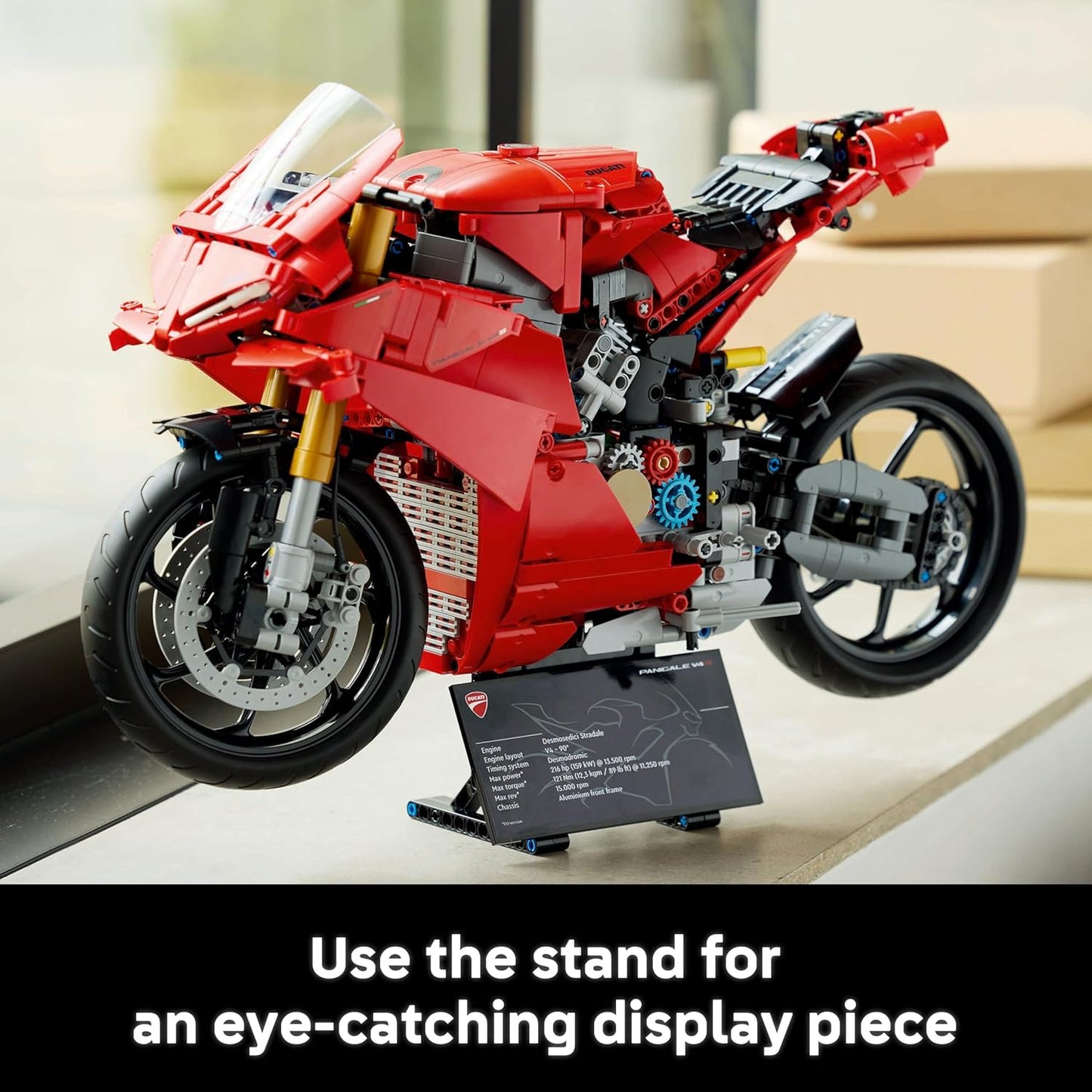 LEGO Technic Ducati Panigale V4 S - Conjunto de Construção para Adultos (18+) - Presente para Fãs de Motocicletas - 42202