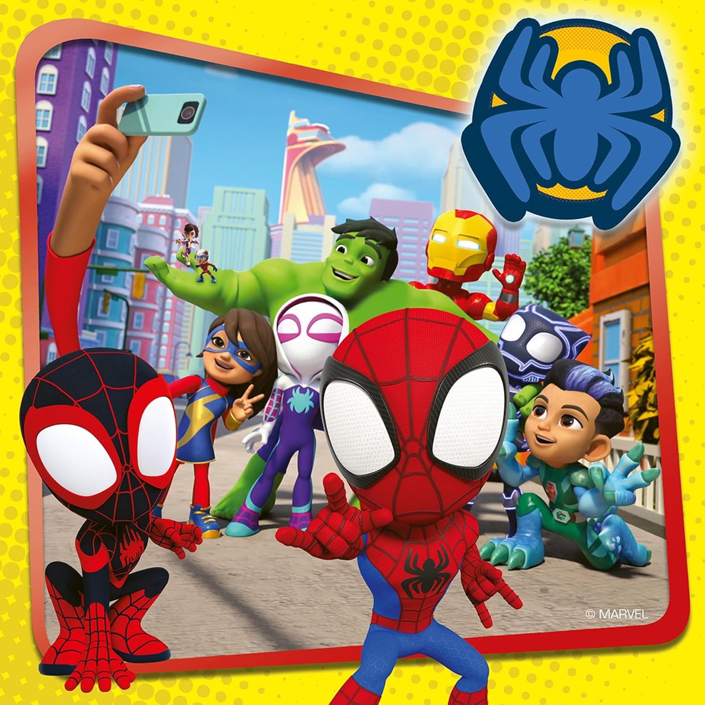 Ravensburger Quebra-cabeça do Homem-Aranha e Seus Incríveis Amigos (3 unidades, 49 peças) para crianças a partir de 5 anos