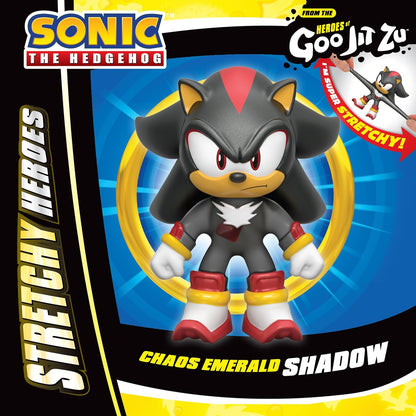 Heróis de Goo Jit Zu Sonic the Hedgehog - Shadow da Esmeralda do Caos Herói Elástico, Aperte o corpo de Shadow para revelar a Esmeralda do Caos dentro de sua gosma.