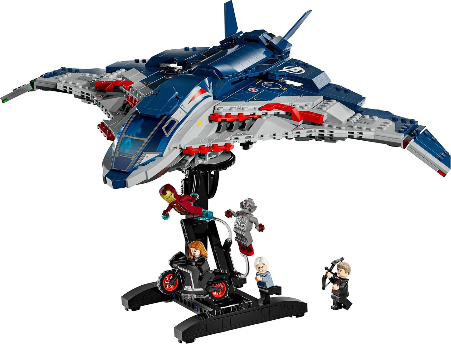 LEGO Marvel Vingadores: Era de Ultron Quinjet - Avião de Super-Herói com Moto e 5 Minifiguras, incluindo Homem de Ferro, Viúva Negra e Ultron - Presente para meninos a partir de 12 anos e fãs adultos - 76325