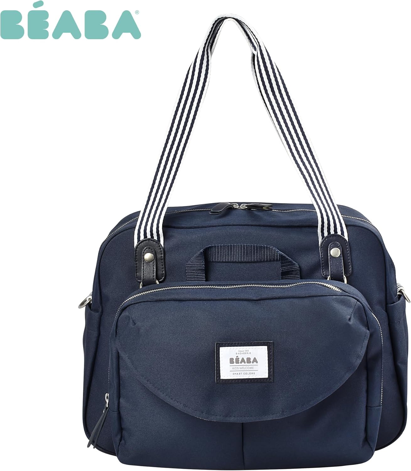 BÉABA - Genève II - Bolsa para Troca de Fraldas - Bolsa para Fraldas para Bebês e Recém-nascidos - Grande capacidade - Trocador - Bolsa isotérmica para lancheira - Sistema de fixação para carrinho