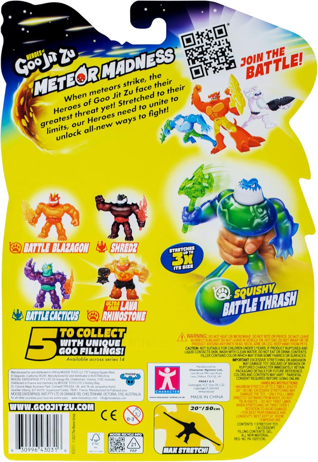 Heróis de Goo Jit Zu Meteor Madness, Figura de Ação Colecionável Stret