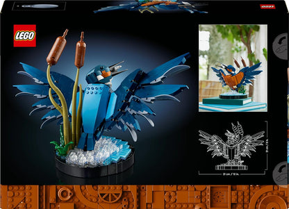 LEGO Conjunto de pássaros Kingfisher Icons, kit de construção de modelo para adultos construir com suporte de exibição de configuração de água, ótima decoração de mesa para casa e escritório, presentes de dia dos namorados para mulheres,
