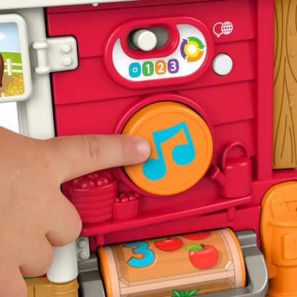 Fisher-Price Little People Caring for Animals Farm. Interactive playset with Smart Stages learning for toddlers and kids. Ages 1-5 years. English, French, German, Italian, Dutch edition. JGX08