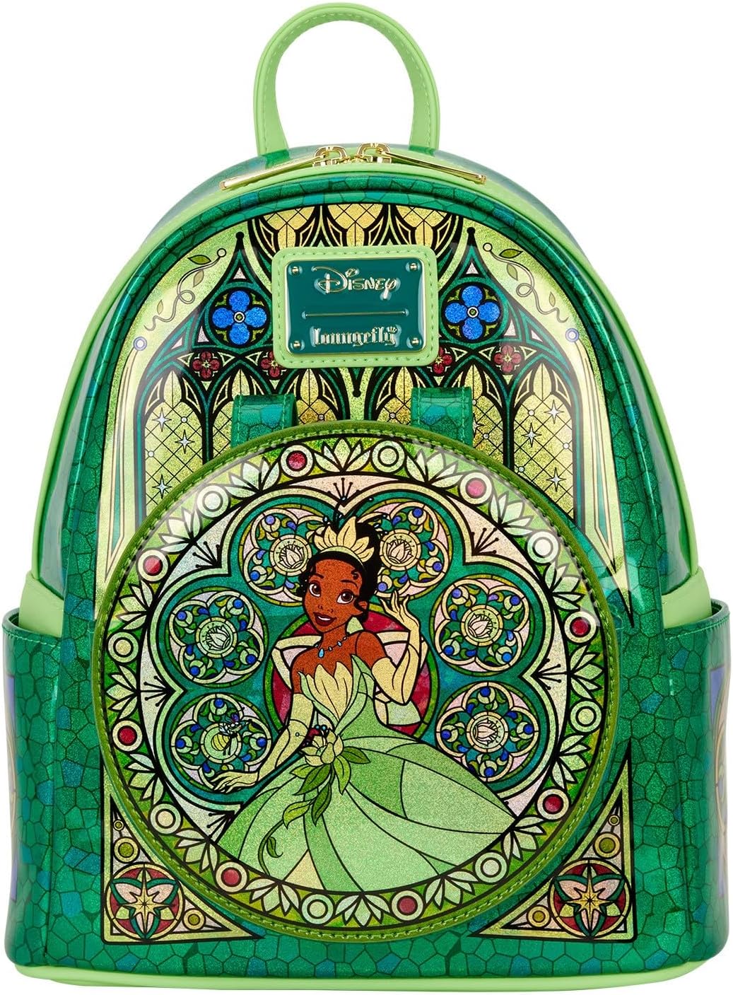 Loungefly - Disney - Tiana - Coleção Vitral - Mini Mochila