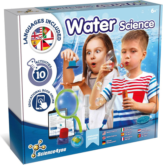 Science4you Kit de ciências de bolhas de água para crianças de 6, 7, 8 e 9 anos ou mais – Descubra a ciência da água e faça suas próprias bolhas de sabão gigantes, kit de experimento de brinquedo, presente para meninas e meninos