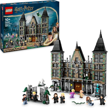 LEGO Conjunto Harry Potter Malfoy Manor, brinquedo de construção colecionável para crianças, apresenta minifiguras de 9 personagens, incluindo Dobby, presente criativo do mundo mágico