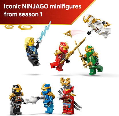 LEGO NINJAGO Expositor de Personagens Ninja 15º Aniversário - Kit de Montagem do Portão do Monastério com 8 Minifiguras Colecionáveis e Espadas - Presente Nostálgico para Meninos a partir de 14 Anos e Fãs Adultos - 71866