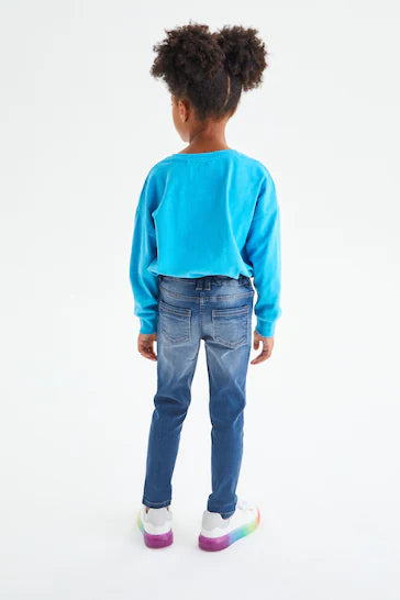 |BigGirl| Jeans Skinny - Mid Blue Denim (3-16 anos)