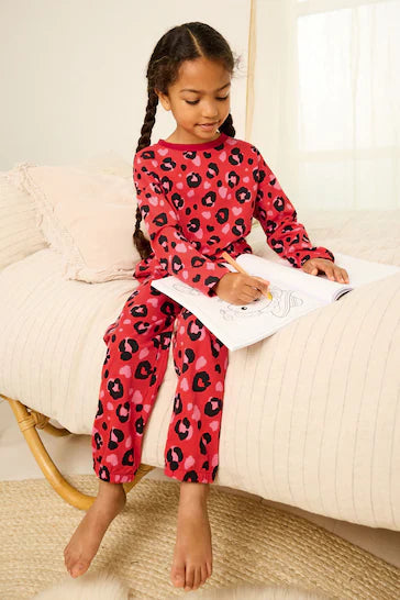 |BigGirl| Natal Pijama De Natal - Red Animal Print (3-16 anos)