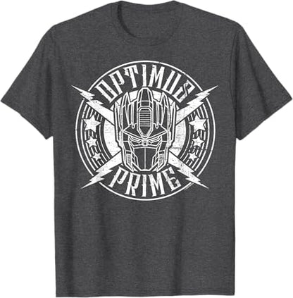 T-shirt Transformers Optimus Prime Vintage Rock Lightning Logo