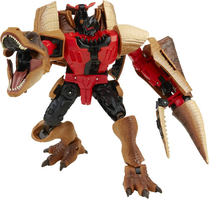 Transformers Generations Collaborative: Jurassic Park Mash-Up Tyrannocon Rex e Autobot JP93. Para maiores de 8 anos.