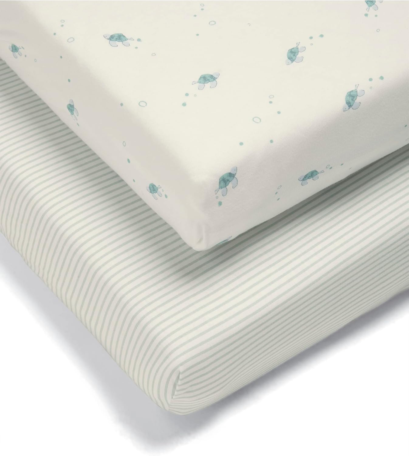 Pack de 2 lençóis ajustáveis para berço/cama Mamas & Papas, creme