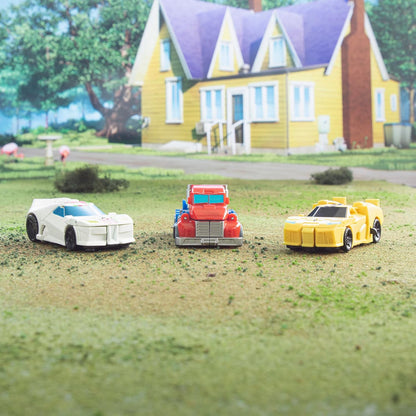 Transformers Toys EarthSpark 1-Step Flip Changer Optimus Prime Figura de acção de 10 cm, brinquedos robóticos para maiores de 6 anos