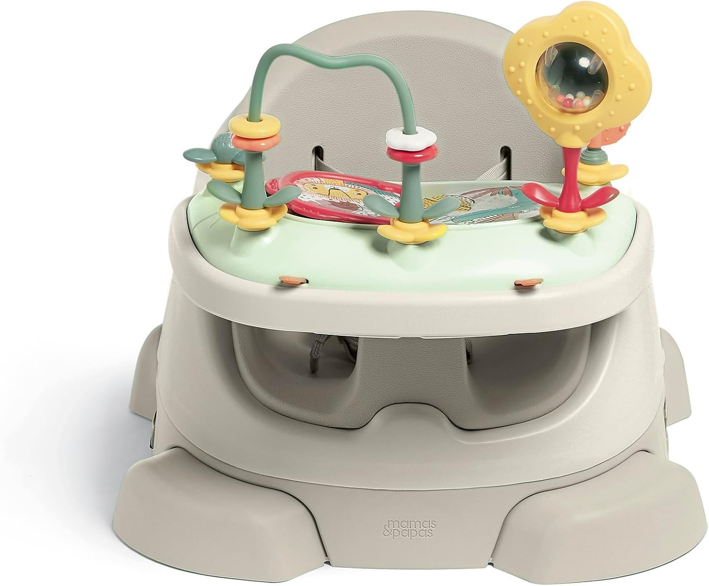 Mamas & Papas Baby Bug Assento elevatório  para refeições, tabuleiro removível, cinto de segurança, assento ajustável e pés antiderrapantes