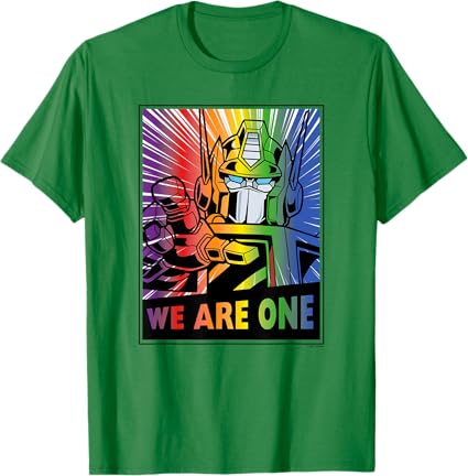 T-shirt Transformers Pride Rainbow Optimus Prime We Are One