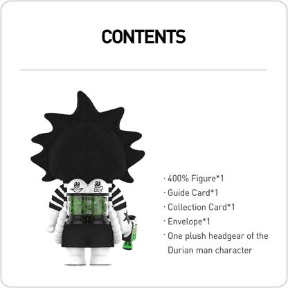 POP MART MEGA SPACE MOLLY 400% LALA COMPANY-DURIAN MAN Personagem Design Premium Presentes para Mulheres Brinquedo Colecionável Favorito dos Fãs Figura de Ação de Brinquedo de Arte