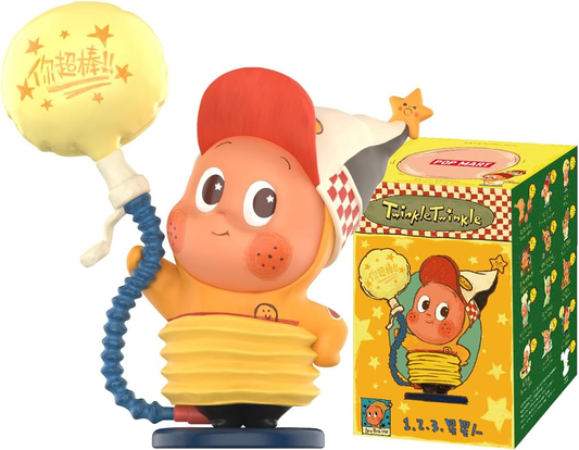 POP MART Twinkle Twinkle Be a Little Star Series - Pingente de pelúcia 1 caixa 2,5 polegadas Personagem articulado Design premium presentes para mulheres Brinquedo colecionável favorito dos fãs Figura de ação de brinquedo