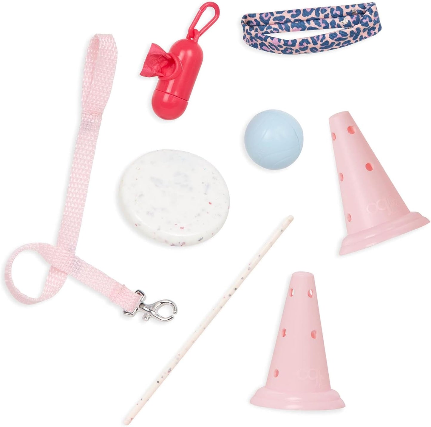 Conjunto de treino de agilidade para bonecas Our Generation 45 cm com animais de estimação Natalia e Nillie – Acessórios de brincadeira de 46 cm para bonecas e cães – Brinquedo de faz de conta educativo para crianças a partir de 3 anos