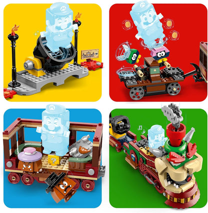 LEGO Super Mario The Bowser Express Train Toy, conjunto de aventura para meninos e meninas de 9 anos ou mais, com 6 figuras de personagens, incluindo. um Hammer Bro e 2 Goombas, presente criativo para crianças gamers
