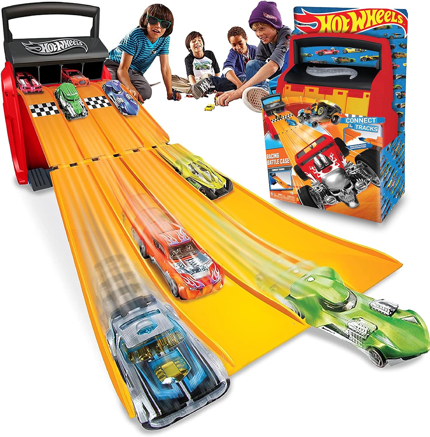 Hot Wheels Estojo para carro com vários lançadores em Armazeno até