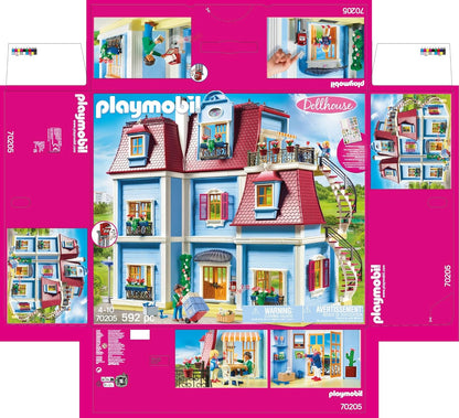 Playmobil Casa de Bonecas 70205 - Casa de Bonecas Grande, para Crianças a partir de 4 Anos