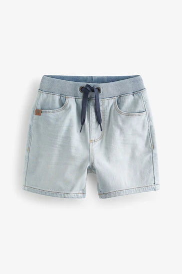 |Boy| Shorts Jeans Pull-On Em Jersey - Bleach (3 meses - 7 anos)