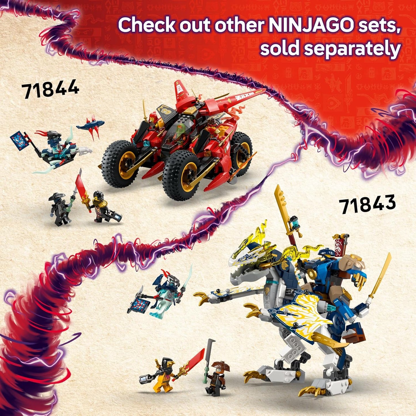 LEGO NINJAGO 2 em 1 Robô a Jato do Lloyd - Transforma-se em um Brinquedo a Jato - 5 Minifiguras, incluindo Sora e Lloyd, além de uma Motocicleta e uma Figura de Dragão - Presente para Meninos a partir de 9 Anos e Fãs de Dragons Rising - 71845
