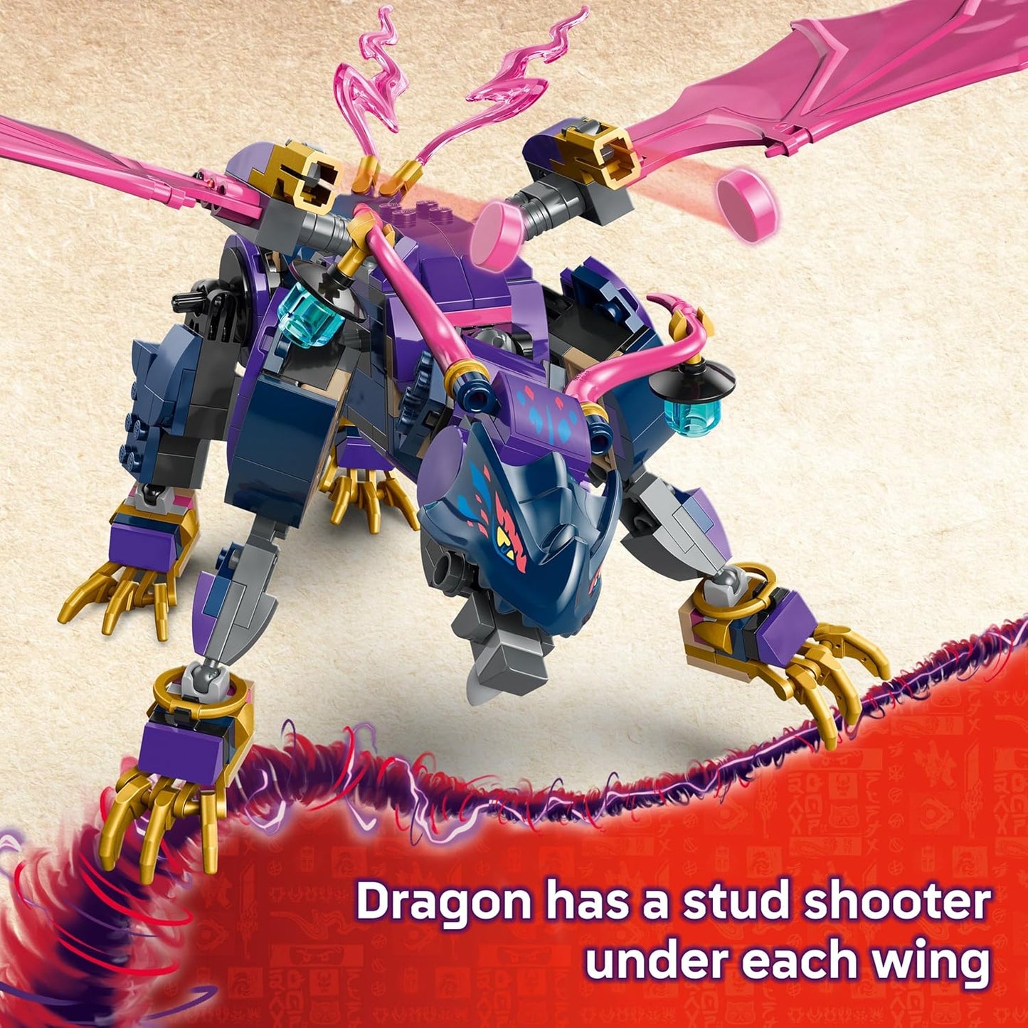 LEGO NINJAGO Rontu the Master Dragon Toy - Posable Dragon Figure with Stud Shooters - incl. Lloyd, Sora & Wyldfyre Minifigures - Gift for 7+ Year Old...