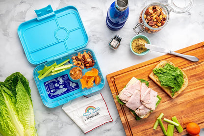 yumbox Tapas tamanho maior - lancheira Bento à prova de vazamentos com 4 compartimentos para pré-adolescentes, adolescentes e adultos (capri rosa)