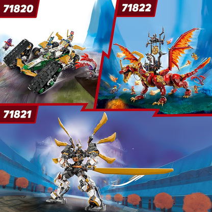 LEGO Brinquedo de motocicleta de gelo NINJAGO Zane para meninos e meninas de 7 anos ou mais, conjunto de motocicleta Dragons Rising com minifigura de personagem Zane, conjunto de jogos de aventura ninja, presente de veículo pequeno para crianças 71816