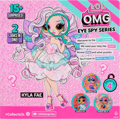 L.O.L. Surprise! Série OMG Eye Spy - Fada - Inclui 1 boneca, vem com roupas e acessórios, resolva pistas e desbloqueie surpresas, colecione todas as 4 bonecas.