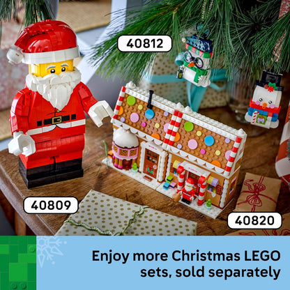 LEGO Enfeites de Boneco de Neve 40812 | Brinquedos para meninas e meninos a partir de 6 anos, kit de artesanato, 2 figuras e acessórios, decorações para pendurar na árvore, presente de Natal