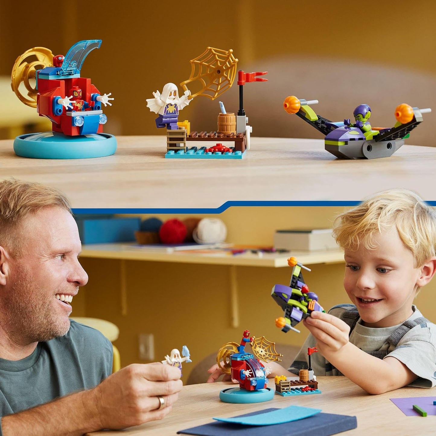 LEGO Marvel Spidey e seus incríveis amigos Spidey vs. Green Goblin Super Hero Building Toy com minifiguras, presente para crianças, meninos, meninas e fãs de 4 anos ou mais do Homem-Aranha e veículos legais 10793