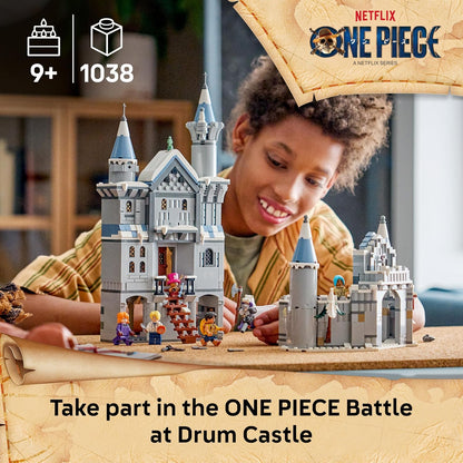 LEGO Brinquedo ONE PIECE Batalha no Castelo de Drum – Kit de Montar com 6 Minifiguras (incluindo Luffy, Nami e Chopper) – Decoração para Quarto Infantil – Presente para Meninos, Meninas e Fãs a partir de 9 Anos – 75645