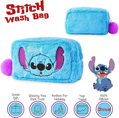 Disney Stitch Bolsa de Higiene Pessoal Bolsa de Viagem para Armazenamento de Maquiagem Bolsa de Vaidade Ideia de Presente para Meninas Adolescentes Mulheres