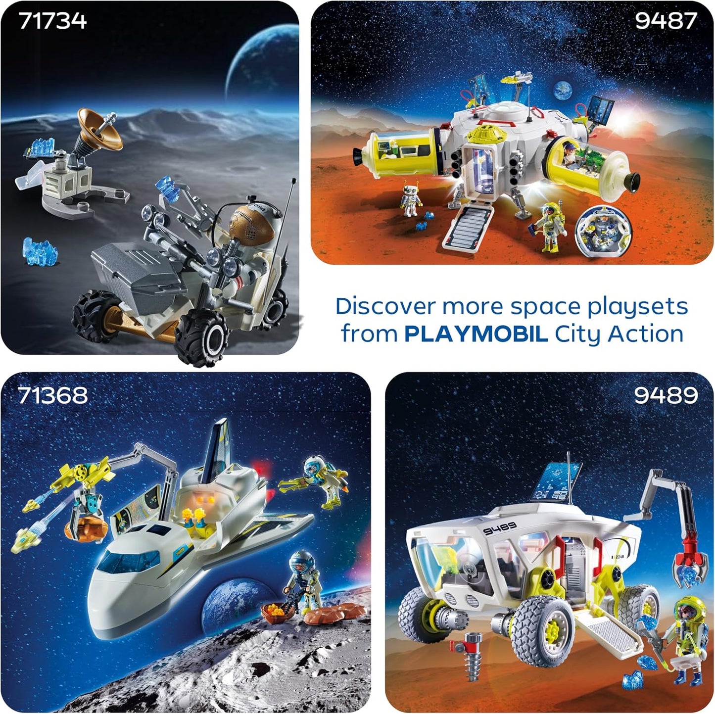 Playmobil Space ESA – Foguete de Pesquisa em Marte, foguete modular com plataforma de lançamento e 2 astronautas, conjunto de brinquedo espacial, para crianças a partir de 4 anos, 72011