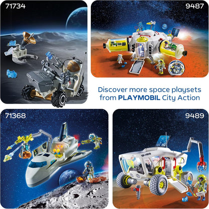 Playmobil Space ESA – Foguete de Pesquisa em Marte, foguete modular com plataforma de lançamento e 2 astronautas, conjunto de brinquedo espacial, para crianças a partir de 4 anos, 72011